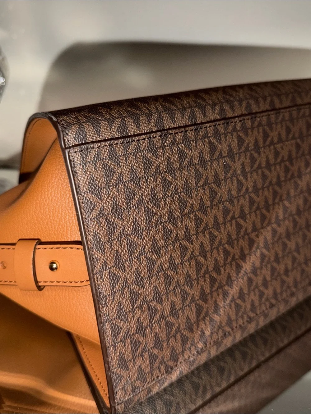 Michael Kors Avril Leather Satchel Crossbody Bag